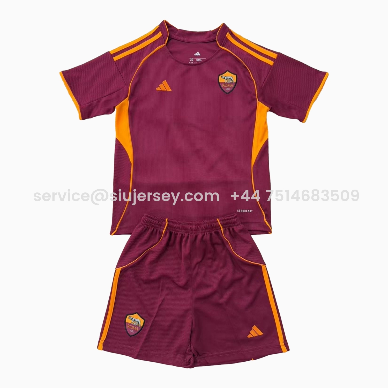 SIUjerseys-AS Roma 25-26 Home Unsponsored Men's Adult Jersey Set - Fans Version