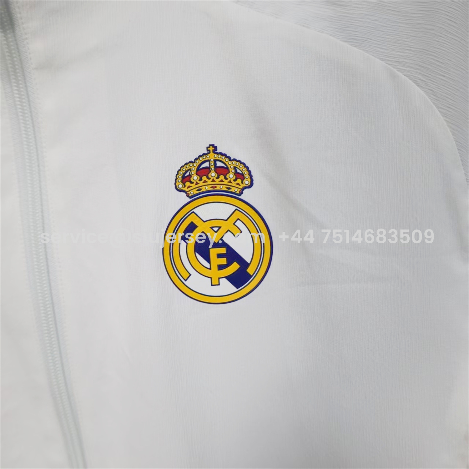 SIUjerseys-Real Madrid 25-26 White Windbreaker Jacket - Deep Green