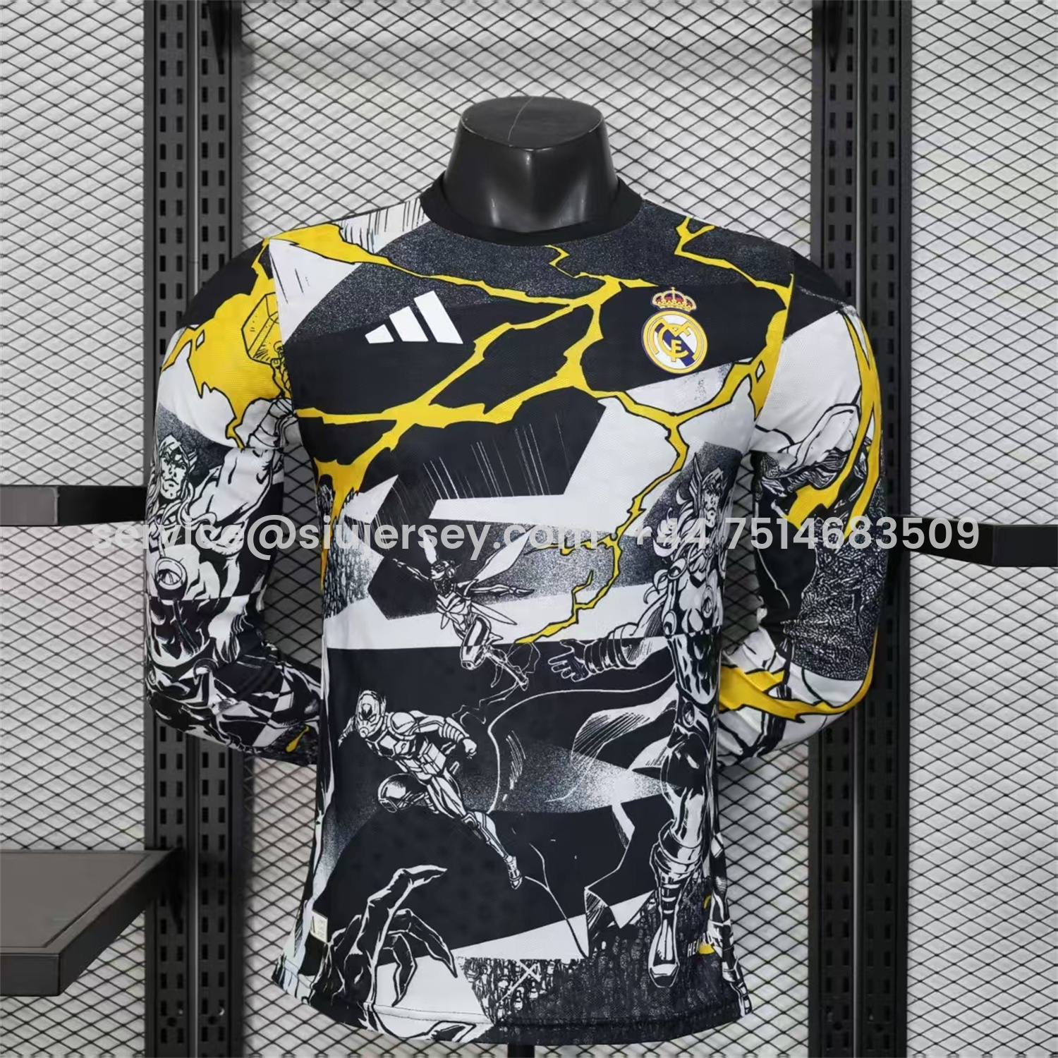 SIUjerseys-Real Madrid 25-26 Thunder Comics Pre-Match Special Long Sleeves Jersey - Player Version