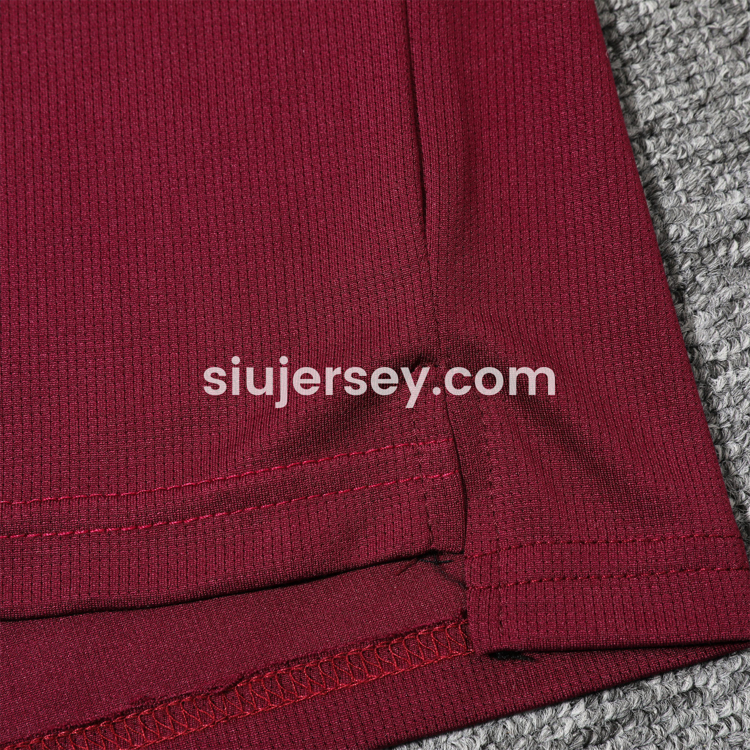 SIUjerseys-Paris Saint-Germain PSG 25-26 POLO Short-Sleeve Training Set - Deep Red Top and Black Pants