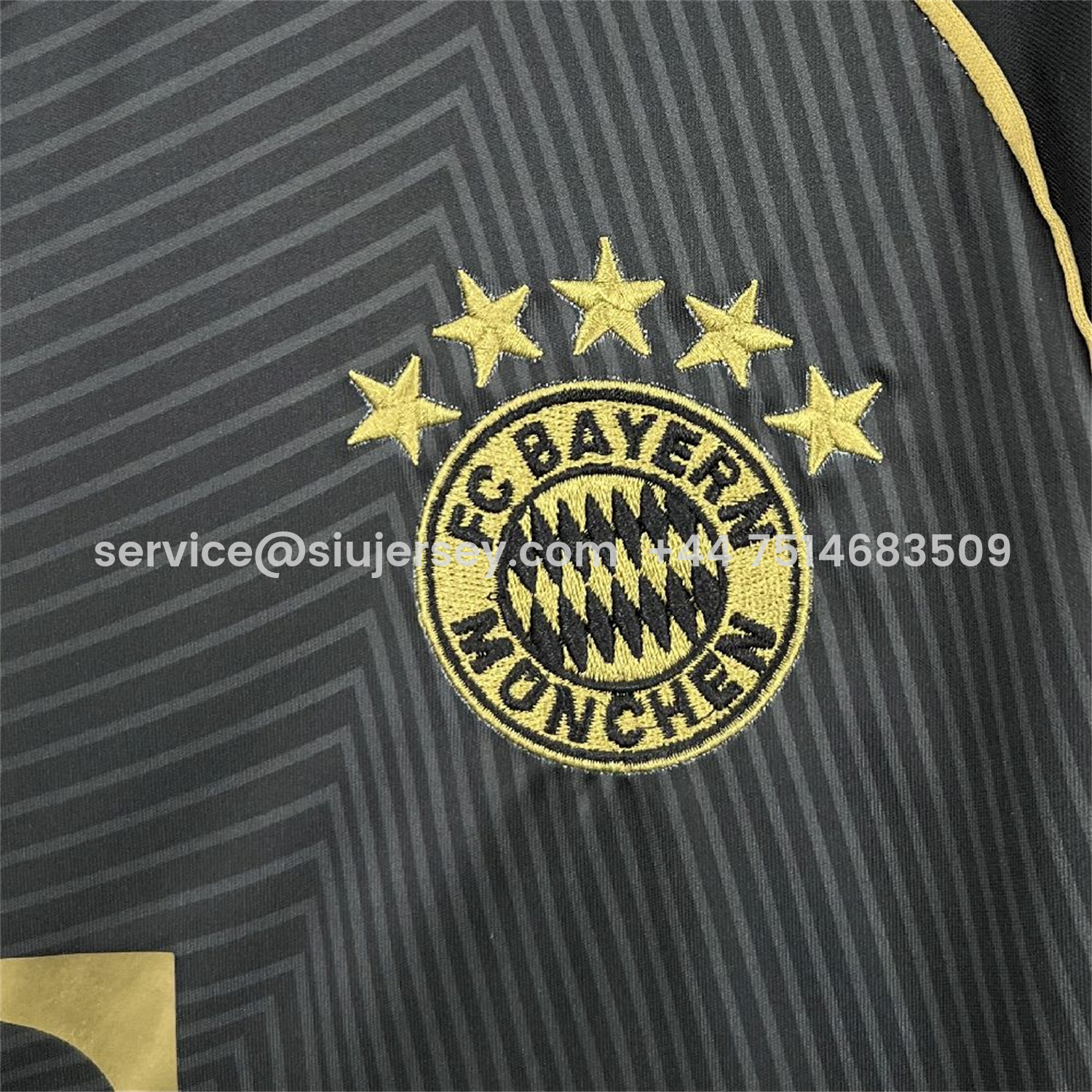 SIUjerseys-Bayern Munich 25-26 Black Gold Special Edition Jersey - Fans Version