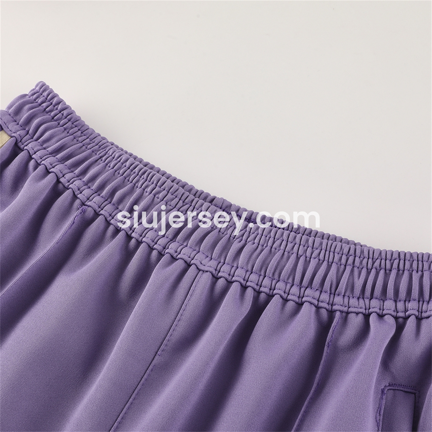 SIUjerseys-Real Madrid 24-25 Throwback Jacket Training Tracksuit - Off-white Jackets & Purple Pants