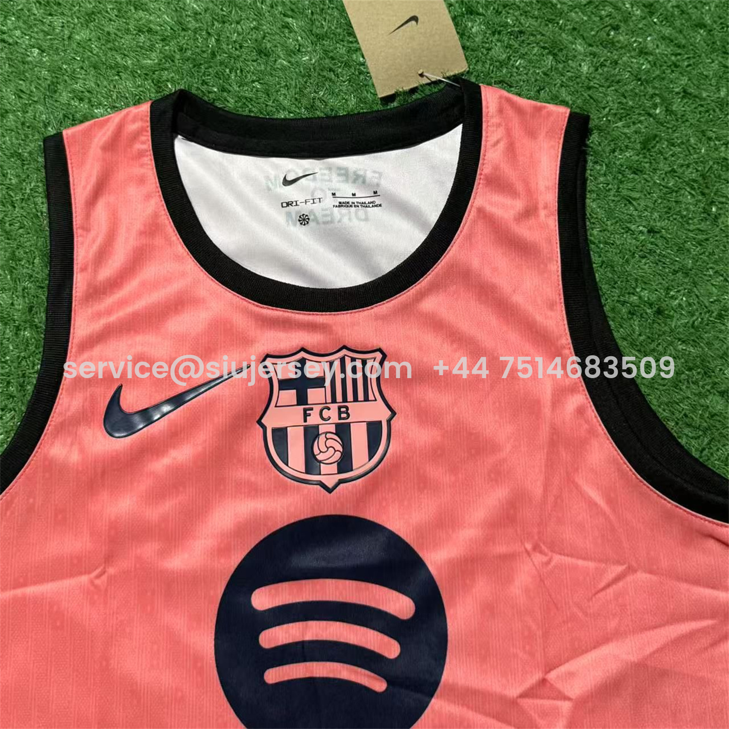 SIUjerseys-Women's Barcelona 25-26 Black Logo Pink Yoga Vest