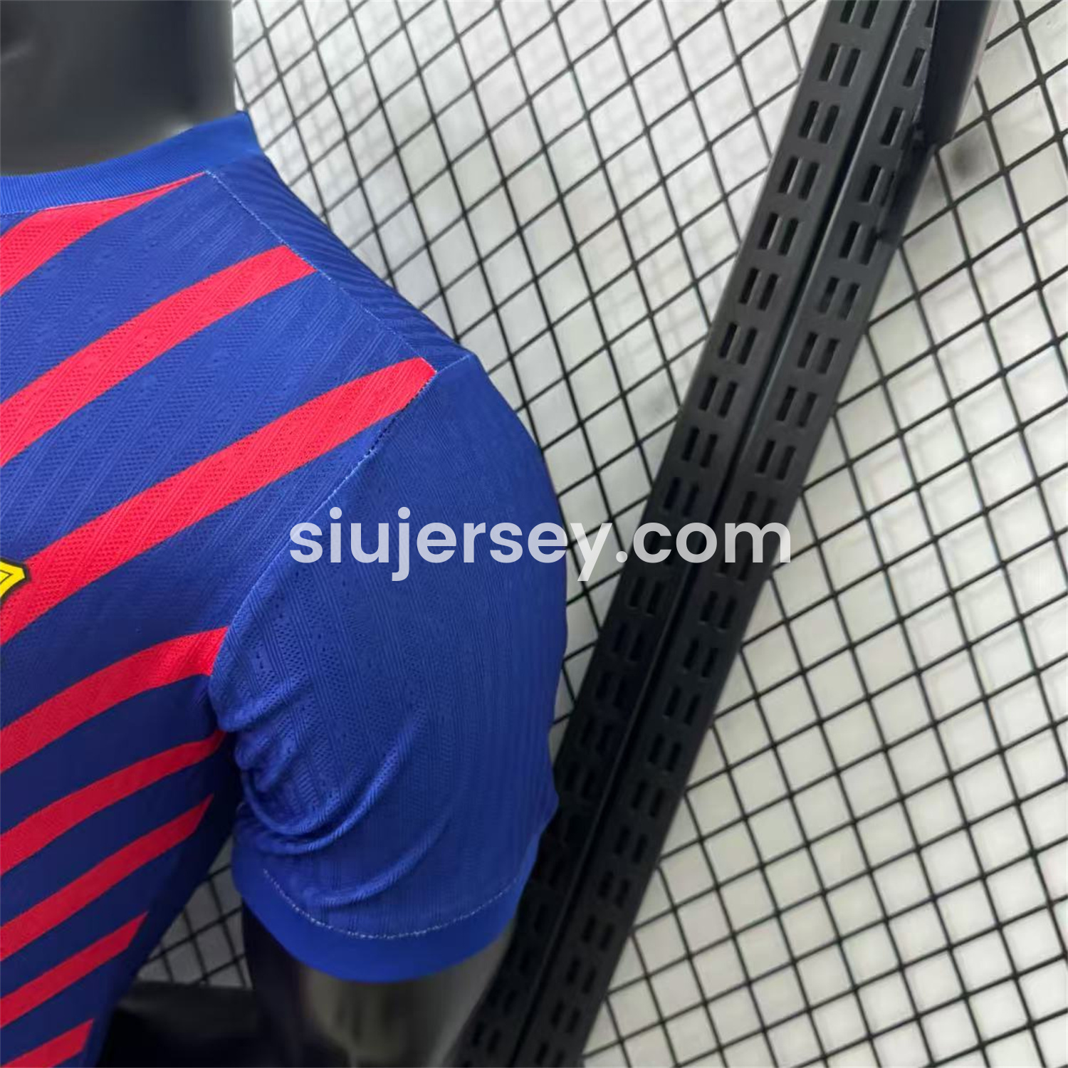 SIUjerseys-Barcelona 25-26 One Piece Red Silhouette Special Blue Jersey - Player Version