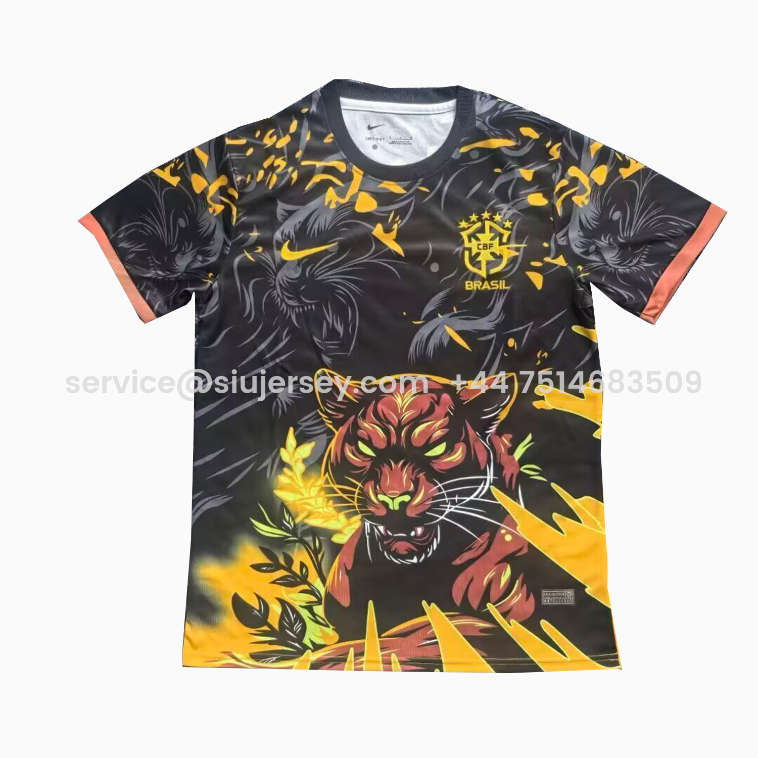 SIUjerseys-Brazil 25-26 Leopard Yellow And Black Jersey - Fans Version