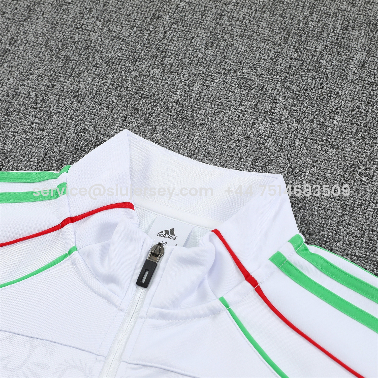 SIUjerseys-Algeria 2026 Long Sleeve Training Set - White Top and Black Pants