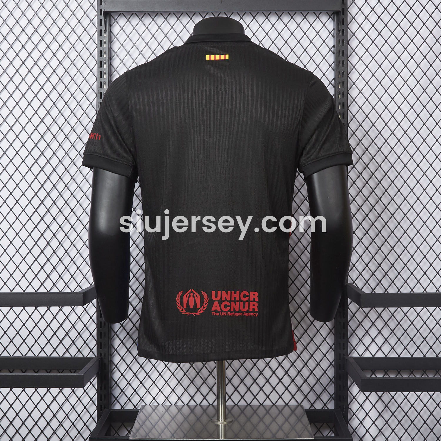 SIUjerseys-【New】Barcelona x Travis Scott 24-25 Away Pure Black Jersey - Player Version