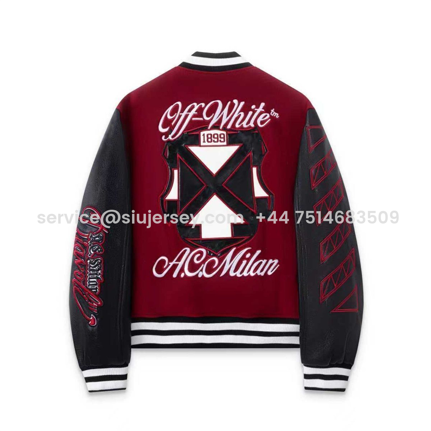 SIUjerseys-AC Milan 25-26 Off-White Warm Windbreaker Jacket - Wine Red And Black