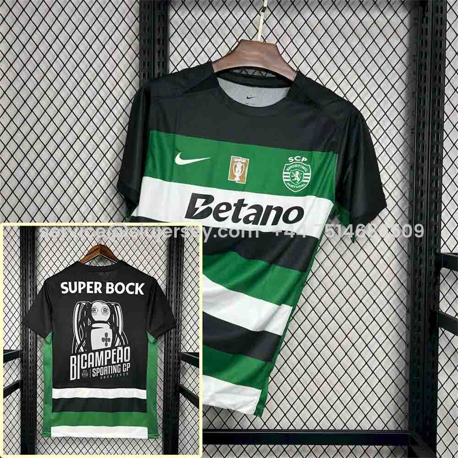 SIUjerseys-Sporting CP Portugal 24-25 Home Jersey - Fans Version - Champion Version