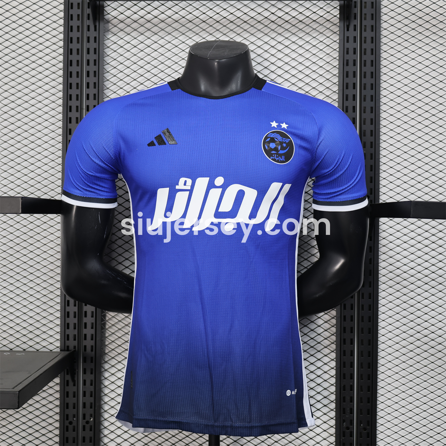 SIUjerseys-Algeria 25-26 Blue and Black Gradient with White Text Jersey - Player Version