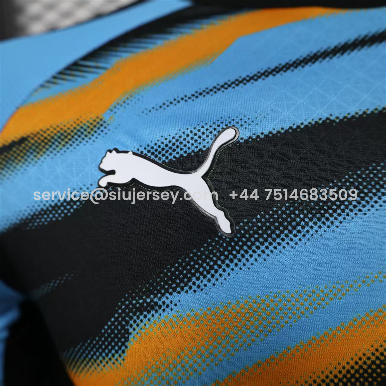 SIUjerseys-Marseille 25-26 Blue Orange Gradient Training Jersey - Player Version