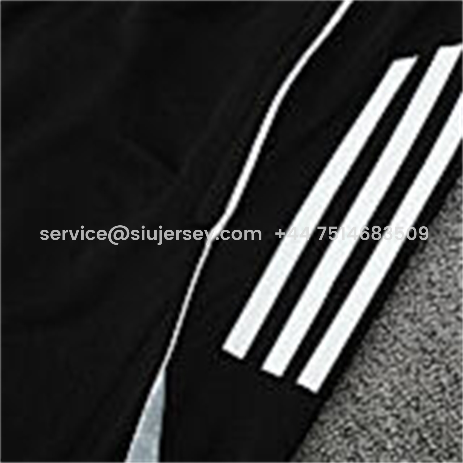 SIUjerseys-INT M.A.M 25-26 Short-Sleeve Training Set - Light Grey Stripes Black Top & Black Shorts