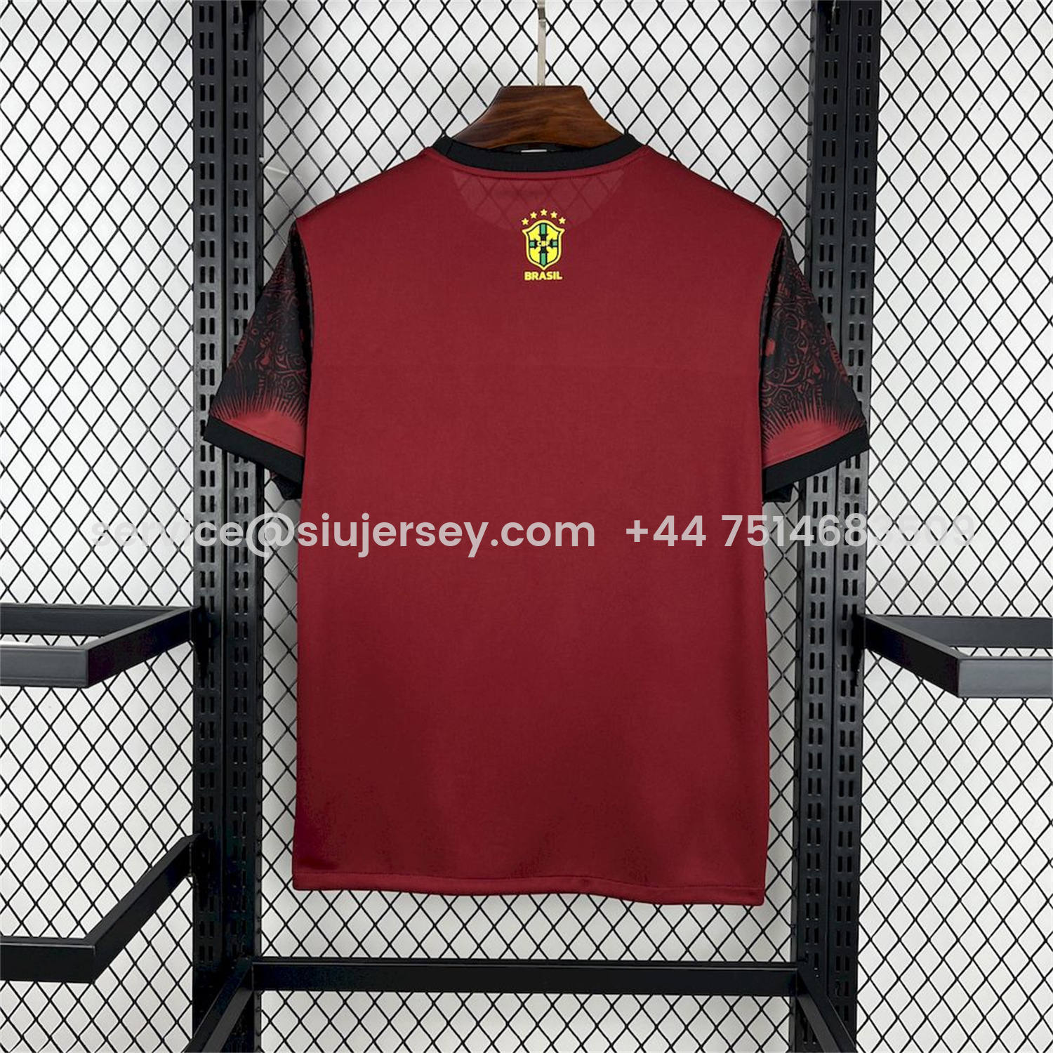 SIUjerseys-Brazil 25-26 Jordan Black Jesus Statue Red Special Jersey - Fans Version