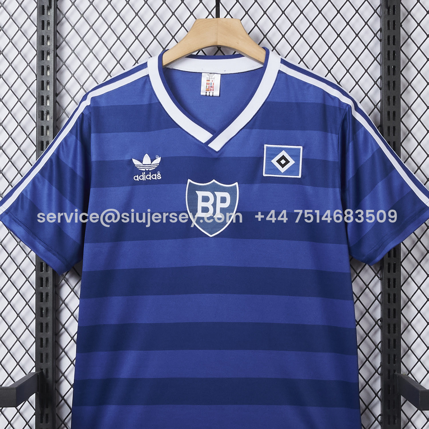 SIUjerseys-Retro Hamburger SV 1986-87 Away Blue Jersey