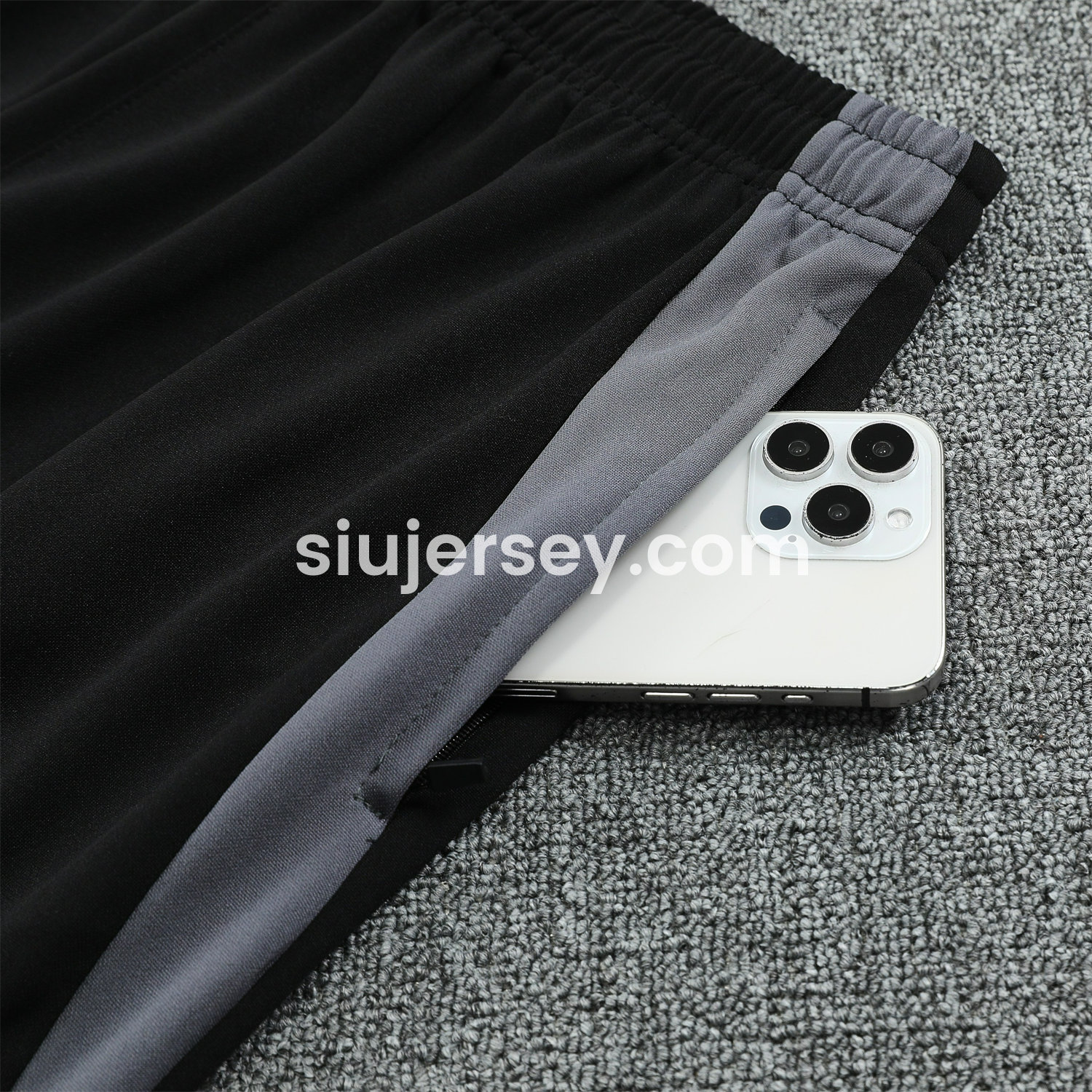 SIUjerseys-INT M.A.M 25-26 POLO Short-Sleeve Training Set - Black Top and Pants