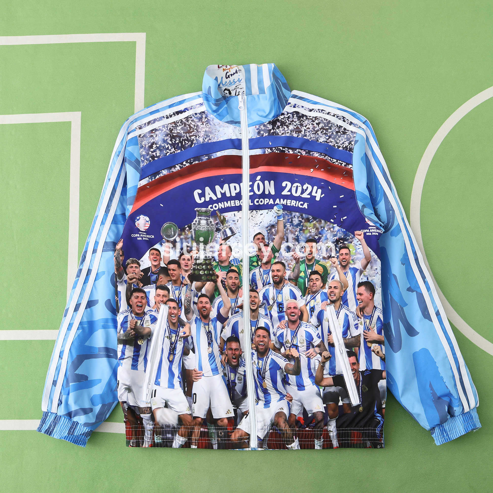 SIUjerseys-Argentina 24-25 Blue Double Sided Reversible Windbreaker - 2024 Copa America Championship