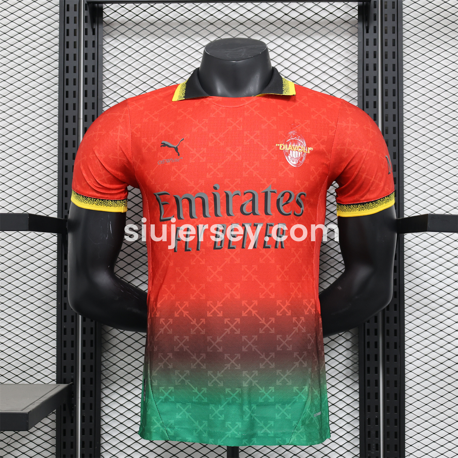 SIUjerseys-AC Milan 24-25 Red Green “Diavoli” Special Edition Jersey - Player Version