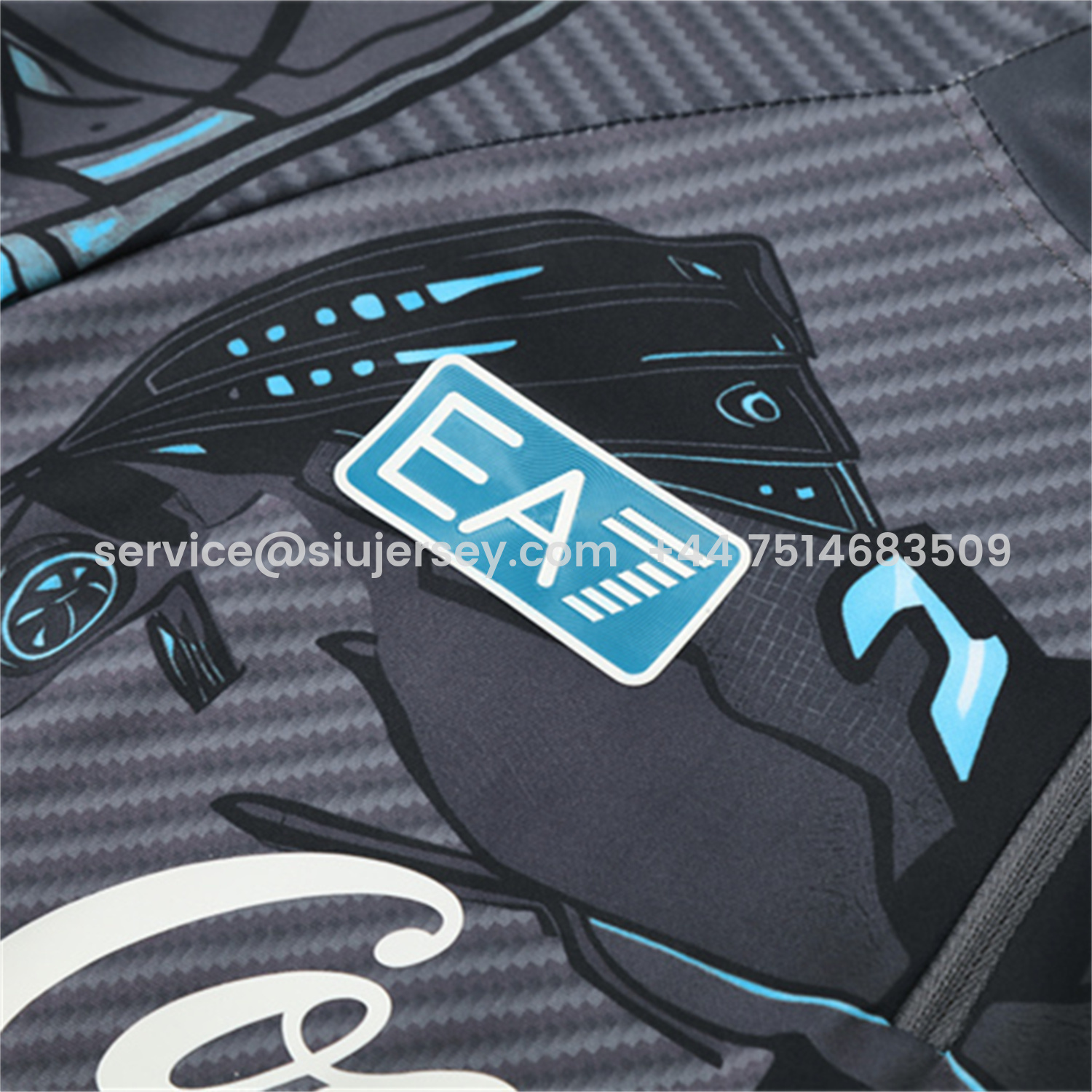 SIUjerseys-Napoli 25-26 Kids Long Sleeve Training Set - Gray Mecha Top & Black Pants