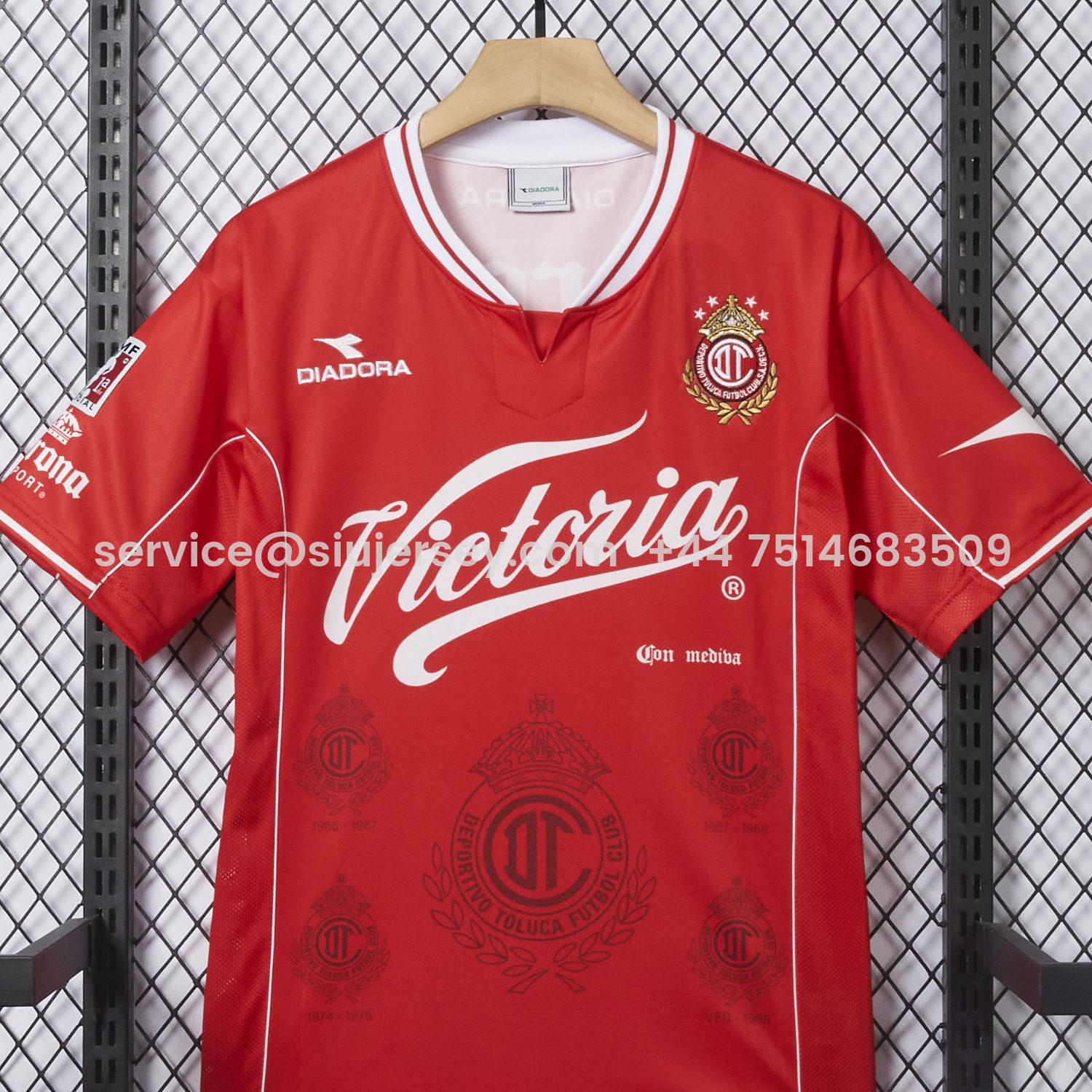 SIUjerseys-Retro Toluca 1998-99 Home Red Jersey