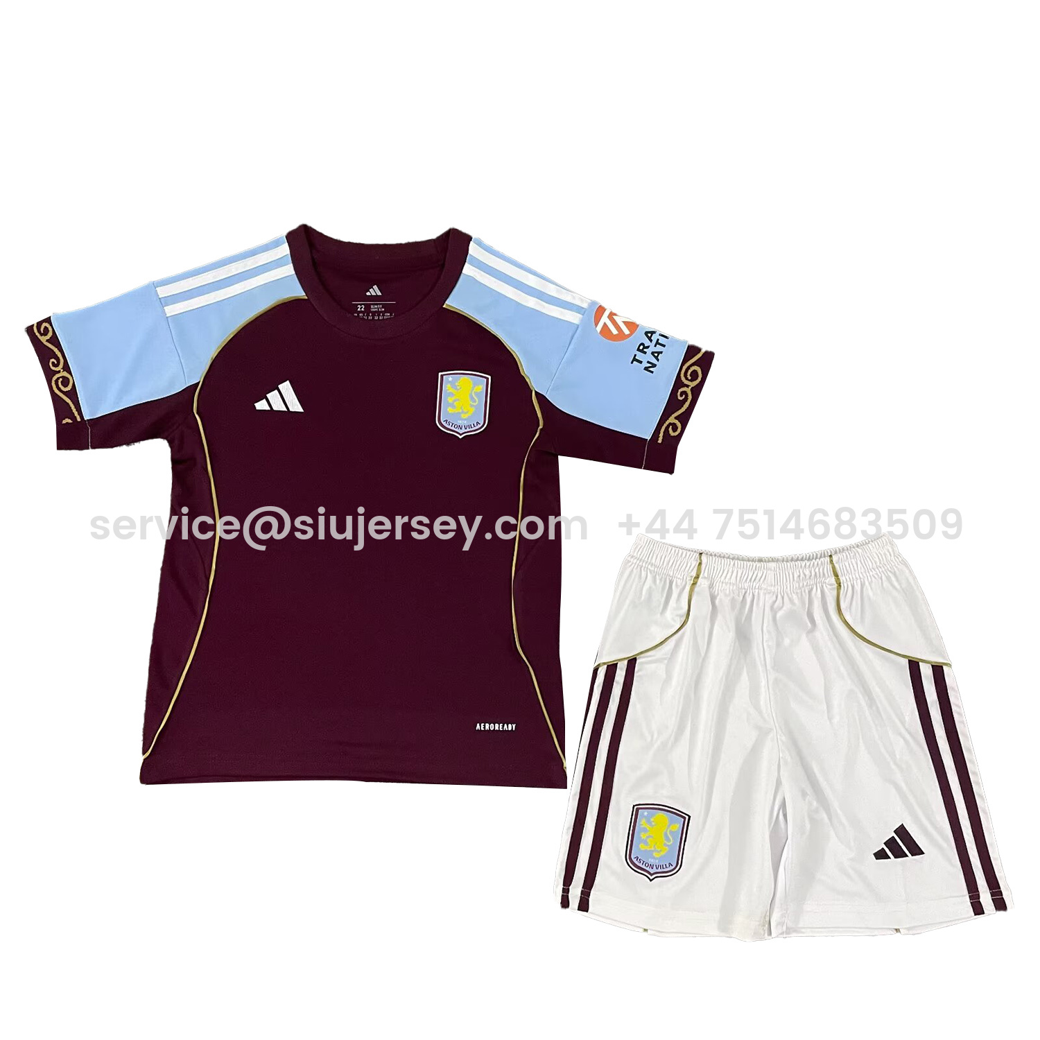 SIUjerseys-Aston Villa 25-26 Home Men's Adult Jersey Set - Fans Version