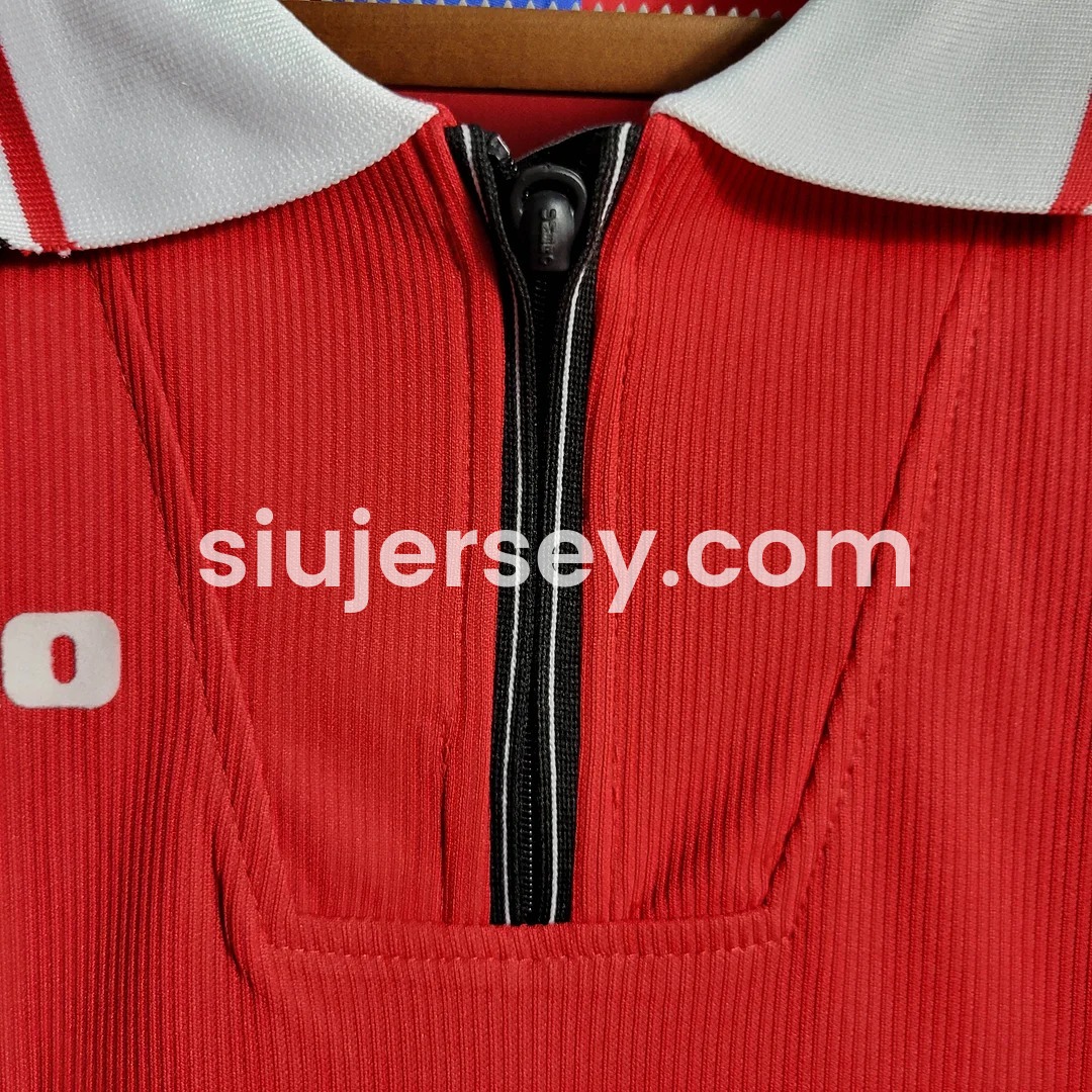 SIUjerseys-Retro Manchester United 98-99 Home Long Sleeve Jersey