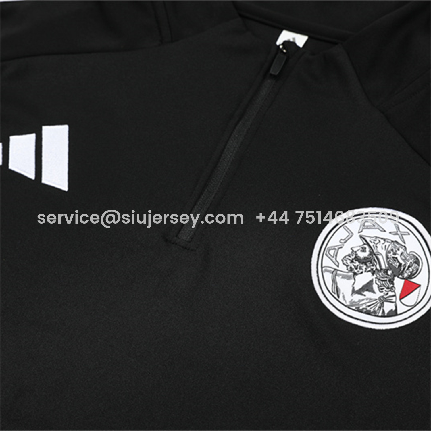 SIUjerseys-Ajax 25-26 Long Sleeve Training Set - Black Top and Black Pants