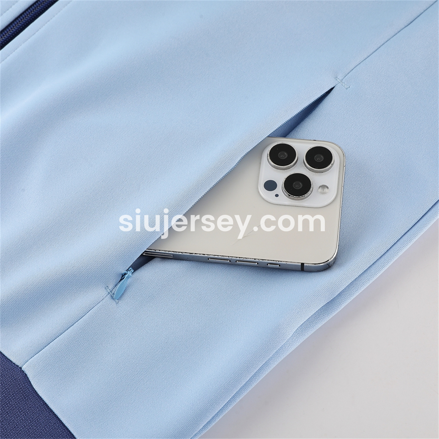 SIUjerseys-Argentina 24-25 Throwback Jacket Training Tracksuit - Light Blue Jackets & Blue Pants