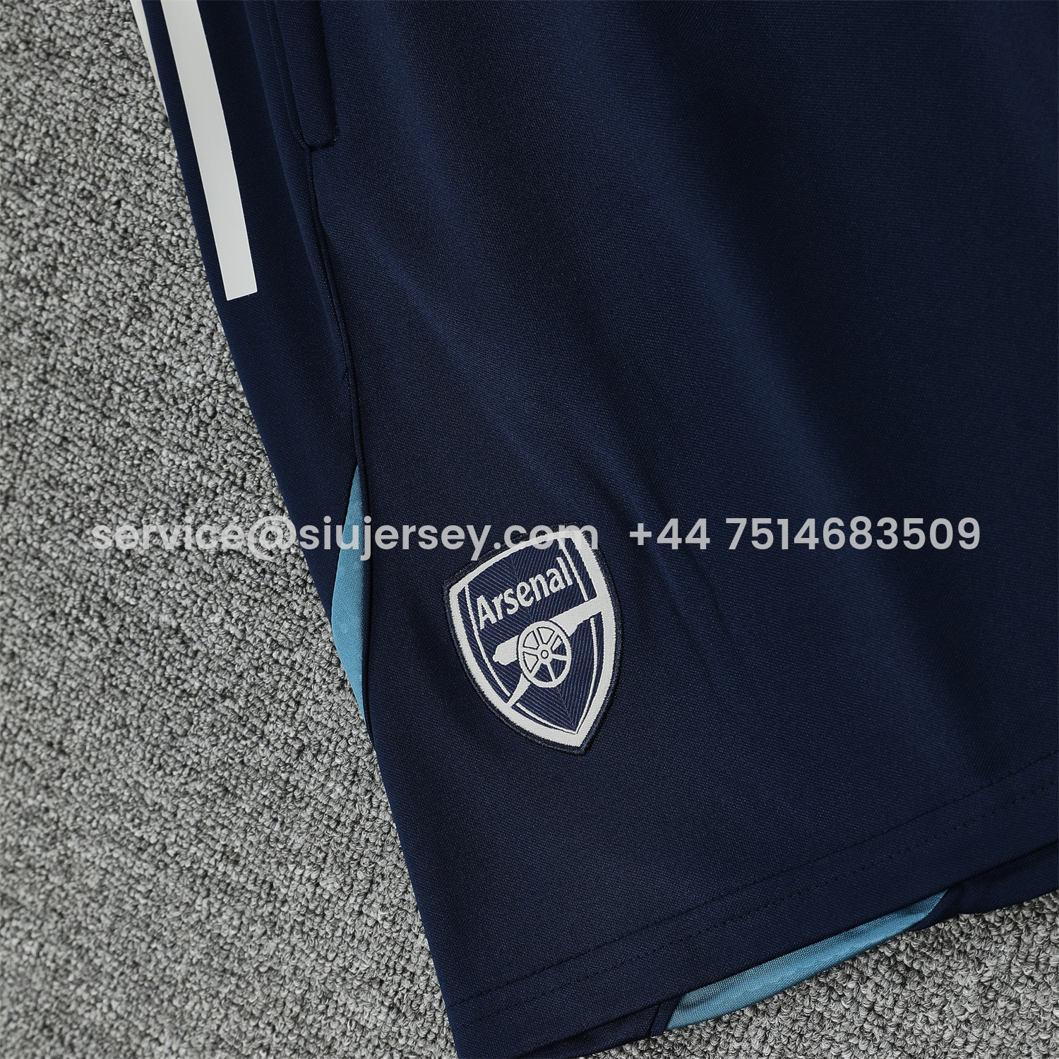 SIUjerseys-Arsenal 25-26 Short-Sleeve Training Set - Deep Blue Top & Shorts