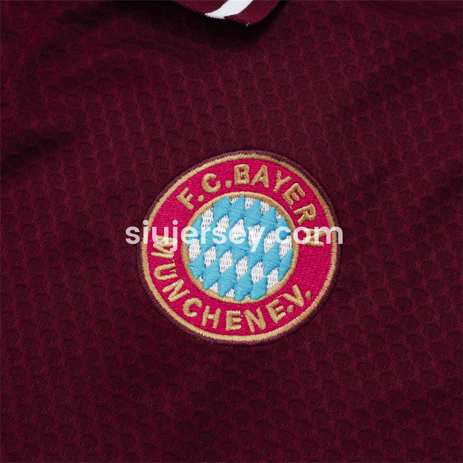 SIUjerseys-Bayern Munich 25-26 POLO Short-Sleeve Training Set - Deep Red Top and Pants