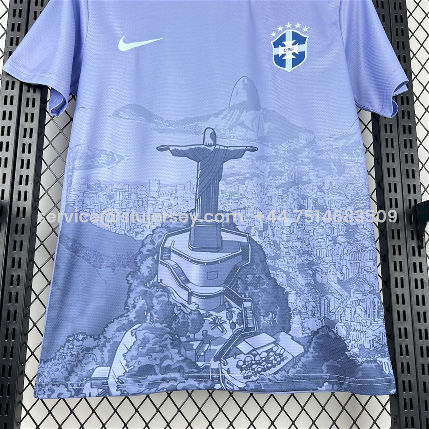 SIUjerseys-Brazil 25-26 Light Purple Jesus Statue Special Jersey - Fans Version
