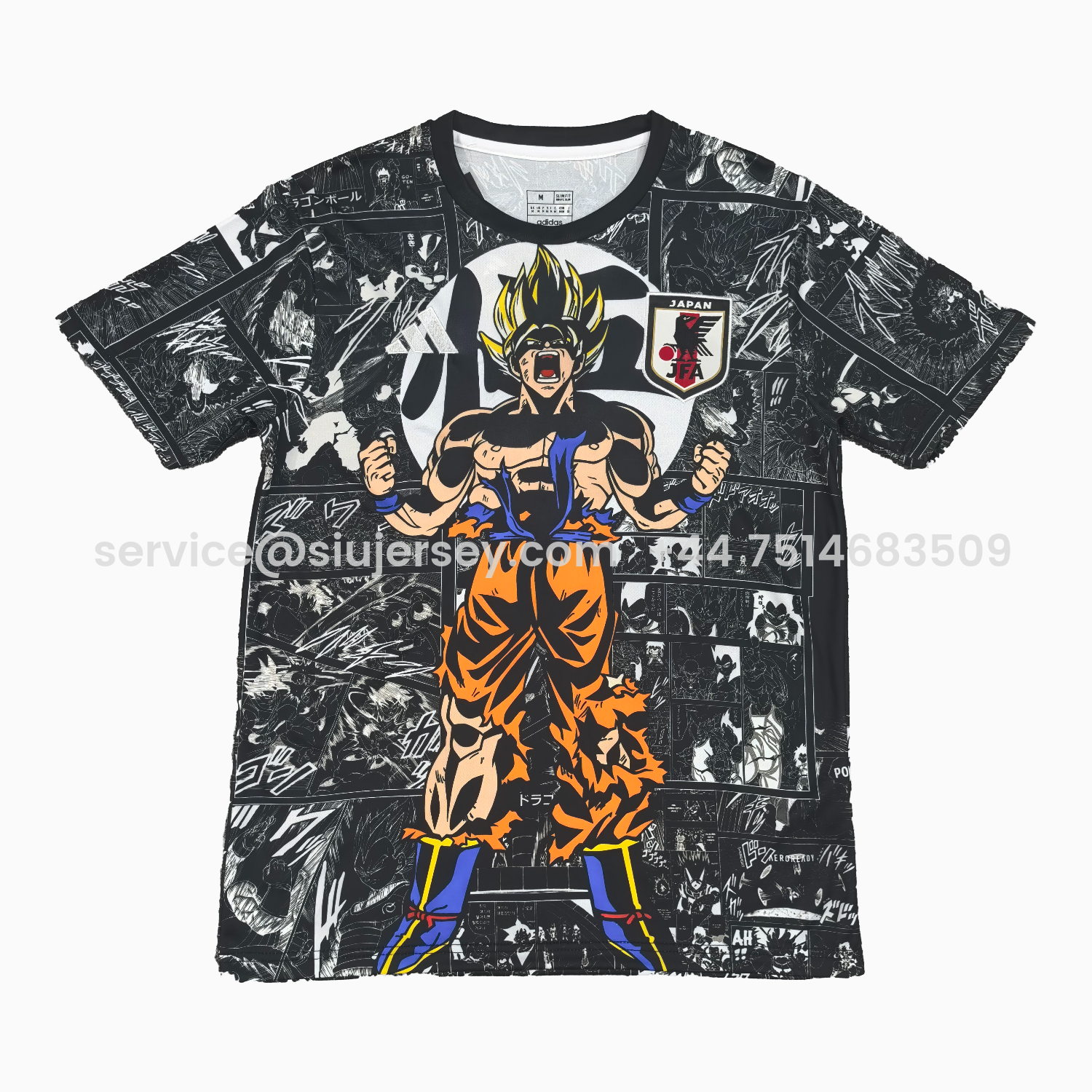 SIUjerseys-Japan 25-26 Son Goku Super Saiyan Black Jersey - Fans Version