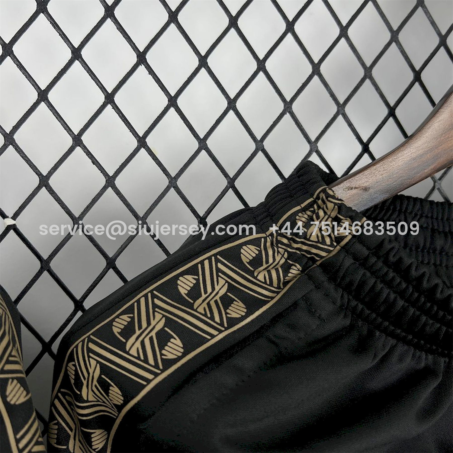 SIUjerseys-Portugal 25-26 Eusebio Special Windbreaker Training Set - Black White Top and Pants