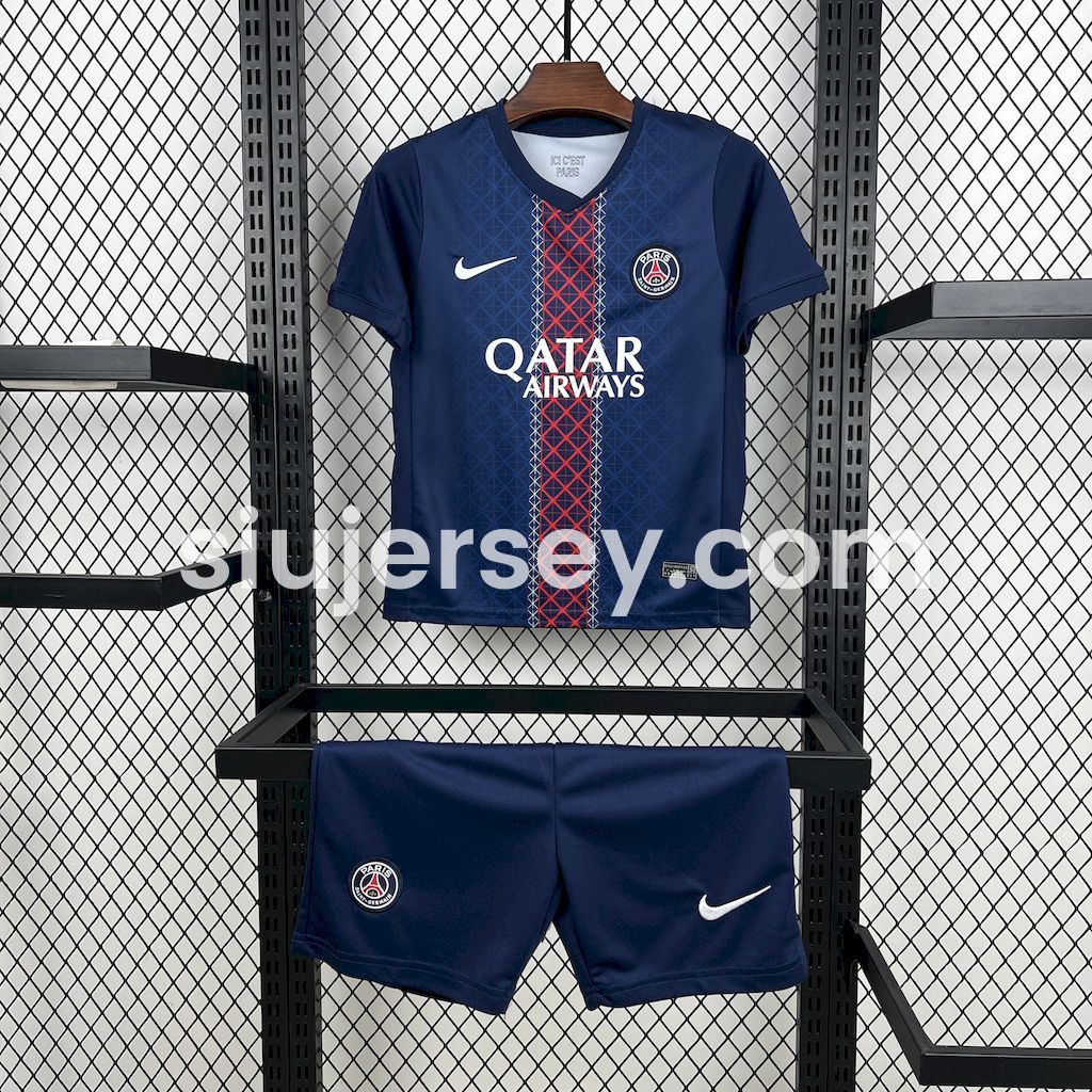 SIUjerseys-Paris Saint-Germain PSG 25-26 Home Kids Kit