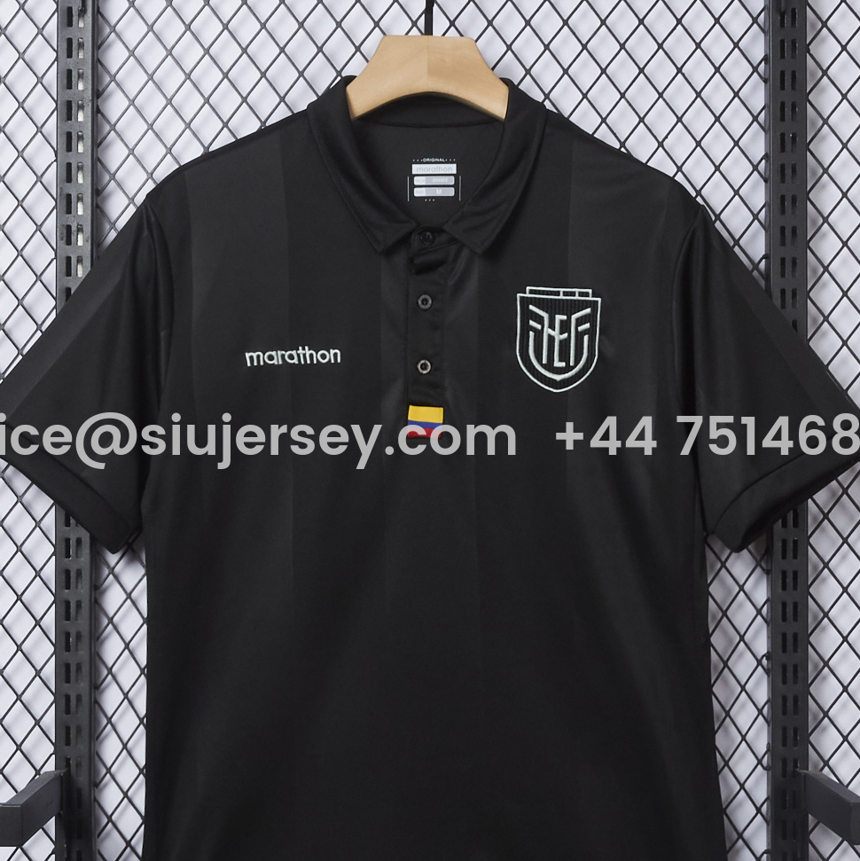 SIUjerseys-Ecuador 2025 Centenary Black Special Jersey - Fans Version