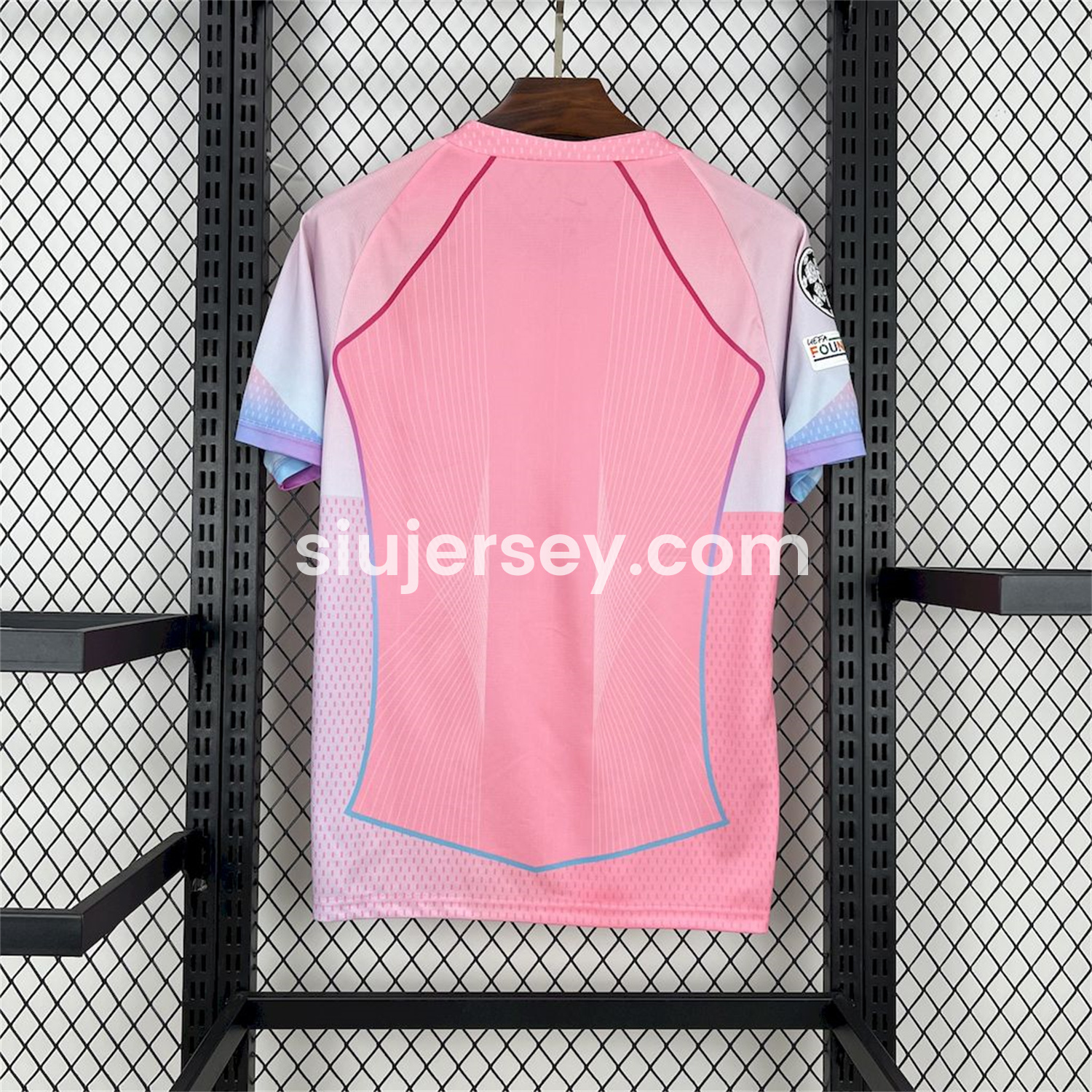 SIUjerseys-Barcelona 25-26 T90 White Lines Pink Special Jersey - Fans Version