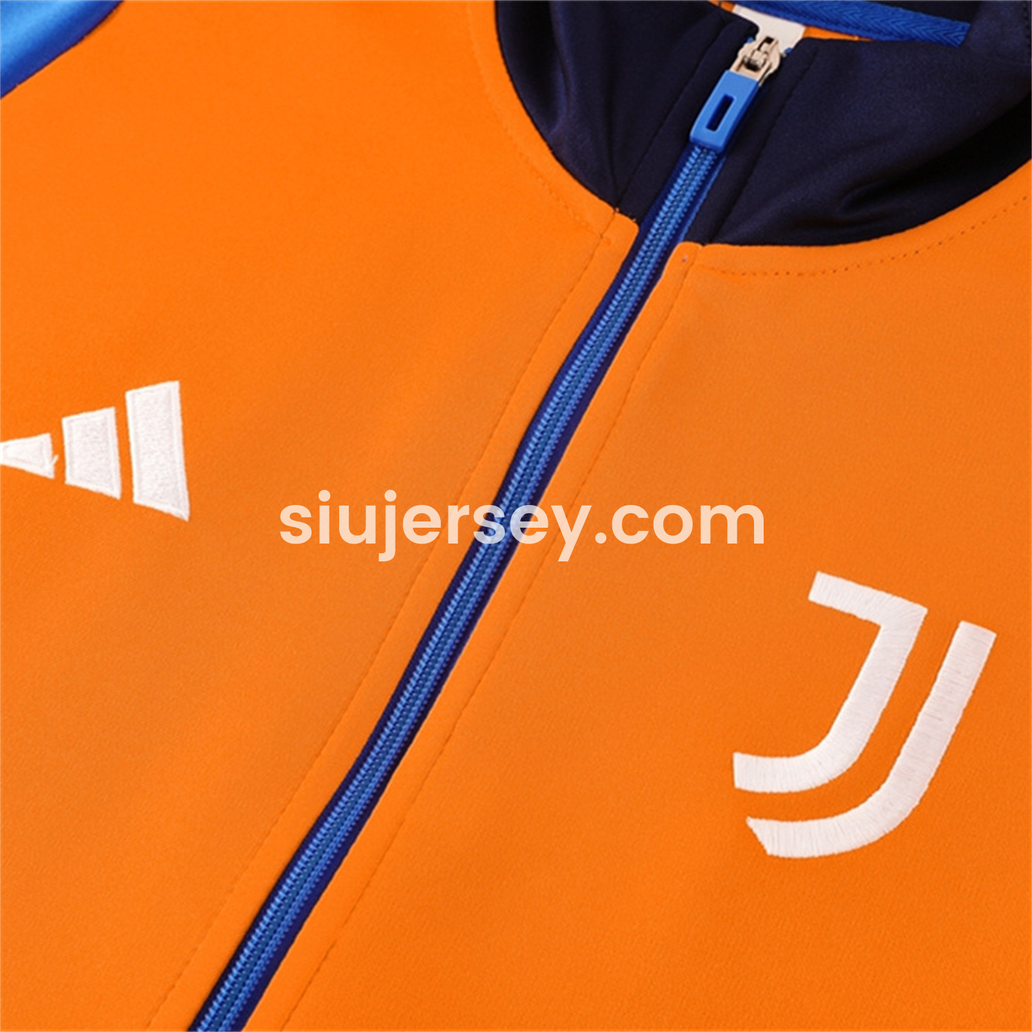 SIUjerseys-Juventus 24-25 Jacket Training Tracksuit - Orange Jackets & Blue Pants