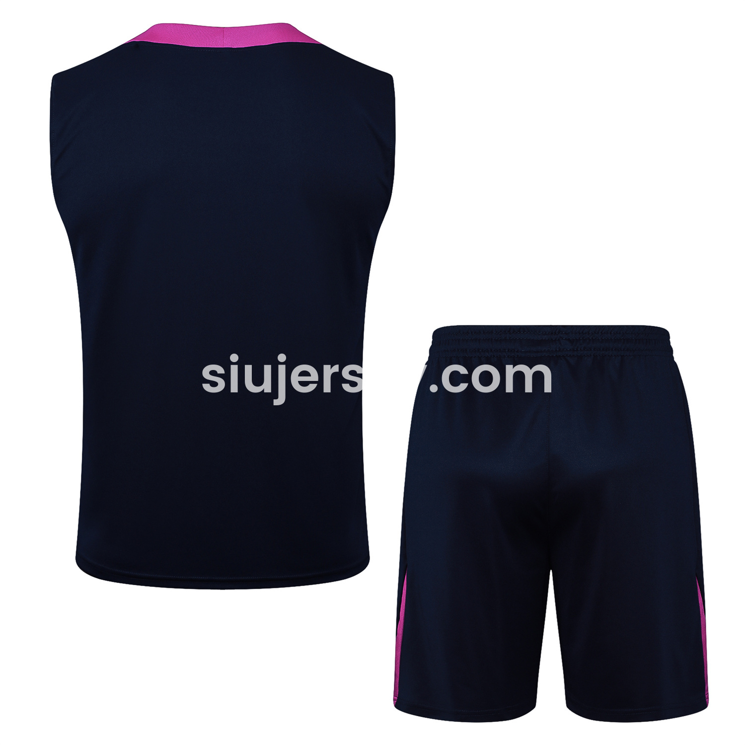 SIUjerseys-Barcelona 25-26 Vest Training Set - Deep Blue Black Vest and Shorts