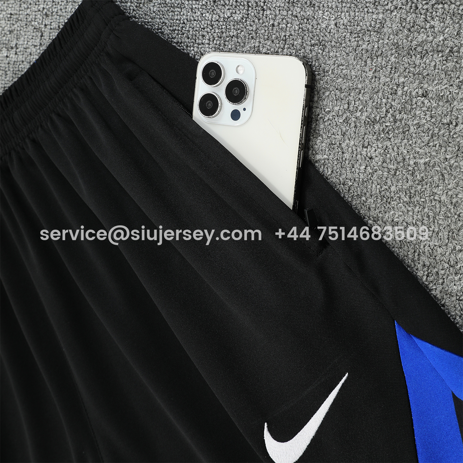 SIUjerseys-Inter Milan 25-26 Short-Sleeve Training Set - Black Top & Black Shorts