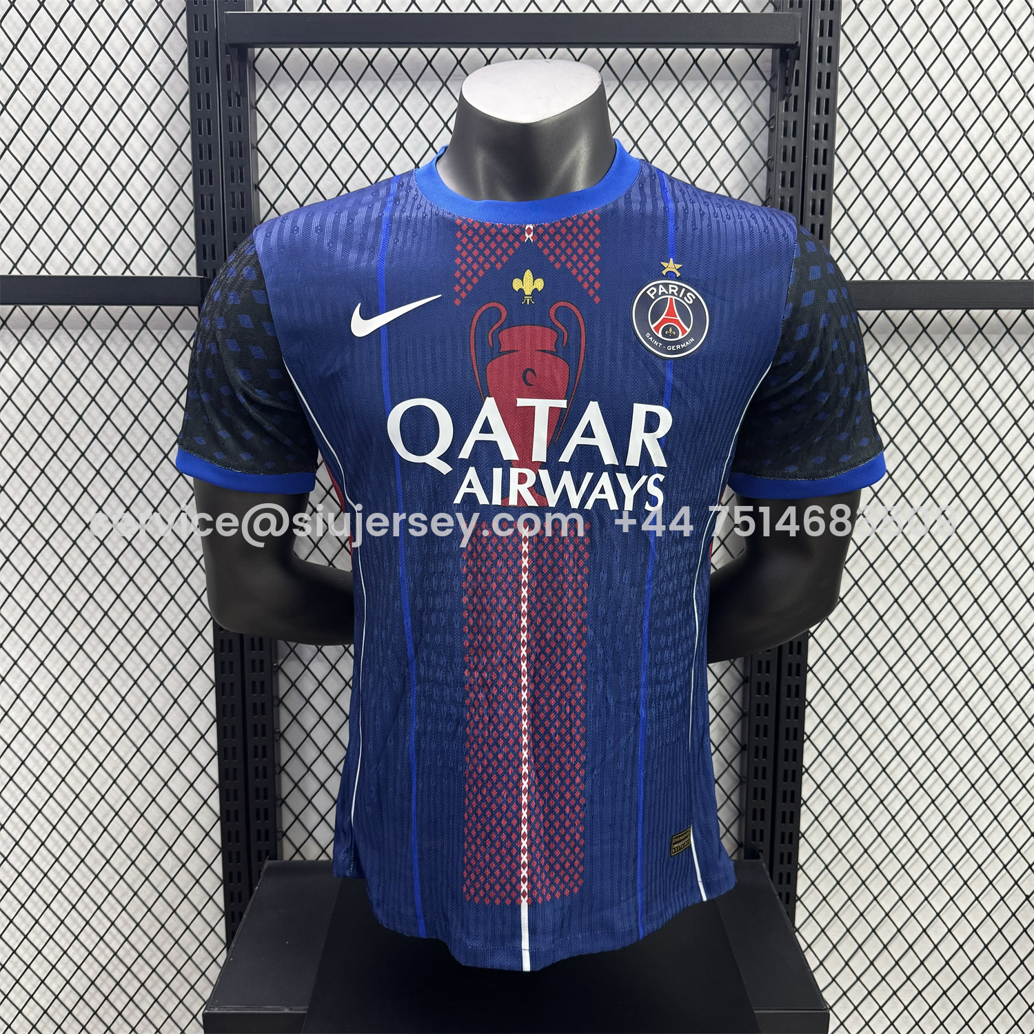 SIUjerseys-Paris Saint-Germain PSG 25-26 Champion Blue Special Edition Jersey With Star - Player Version