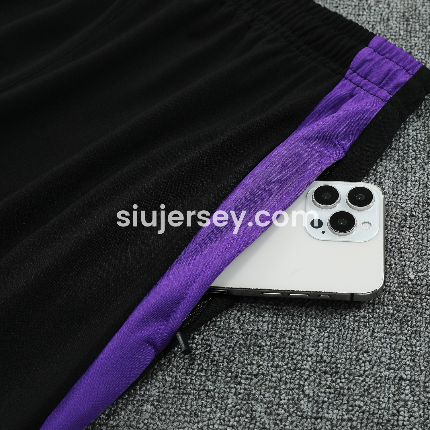 SIUjerseys-Germany 25-26 POLO Short-Sleeve Training Set - White Top Black Pants