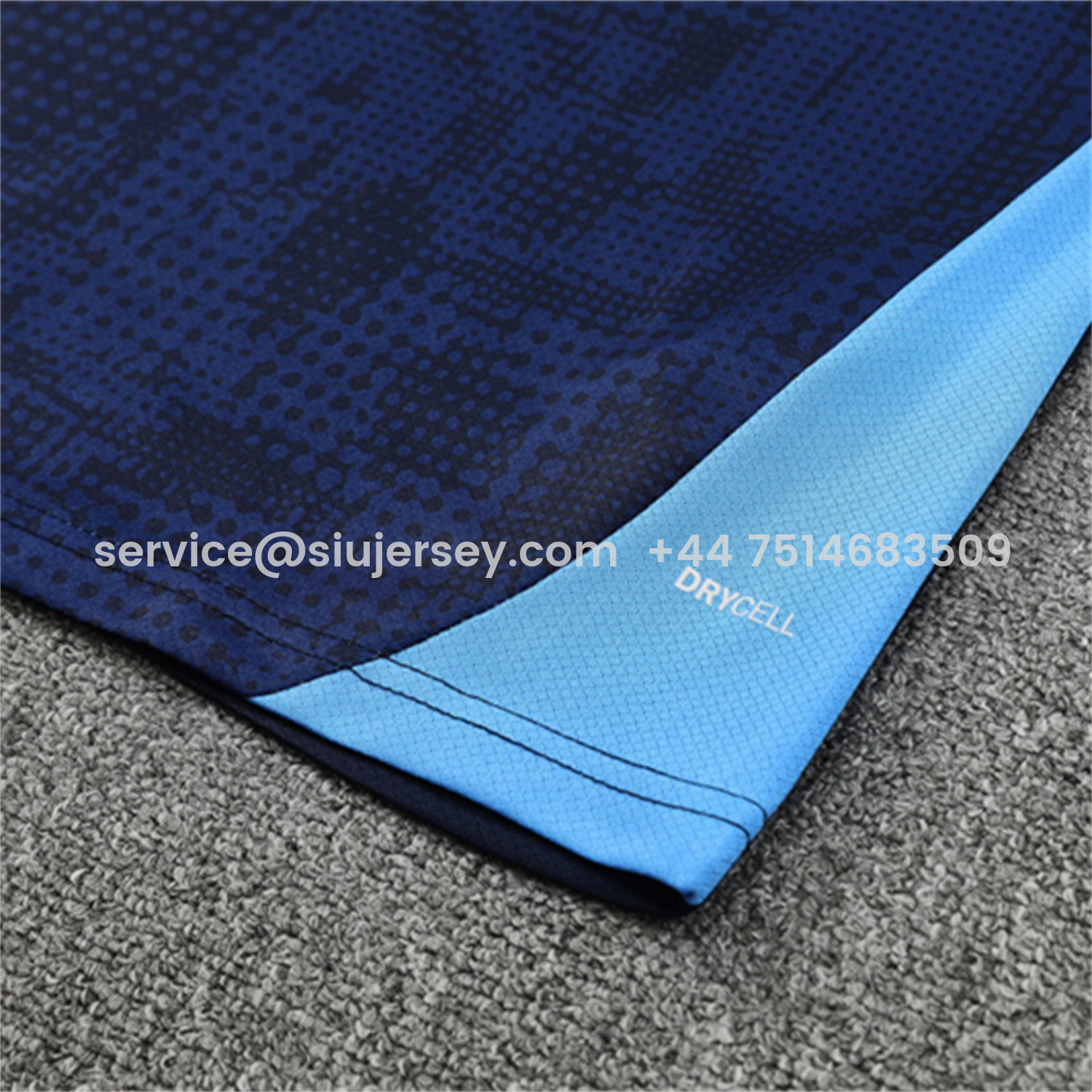 SIUjerseys-Marseille 25-26 Kids Short-Sleeve Training Set - Royal Blue Top & Royal Blue Shorts