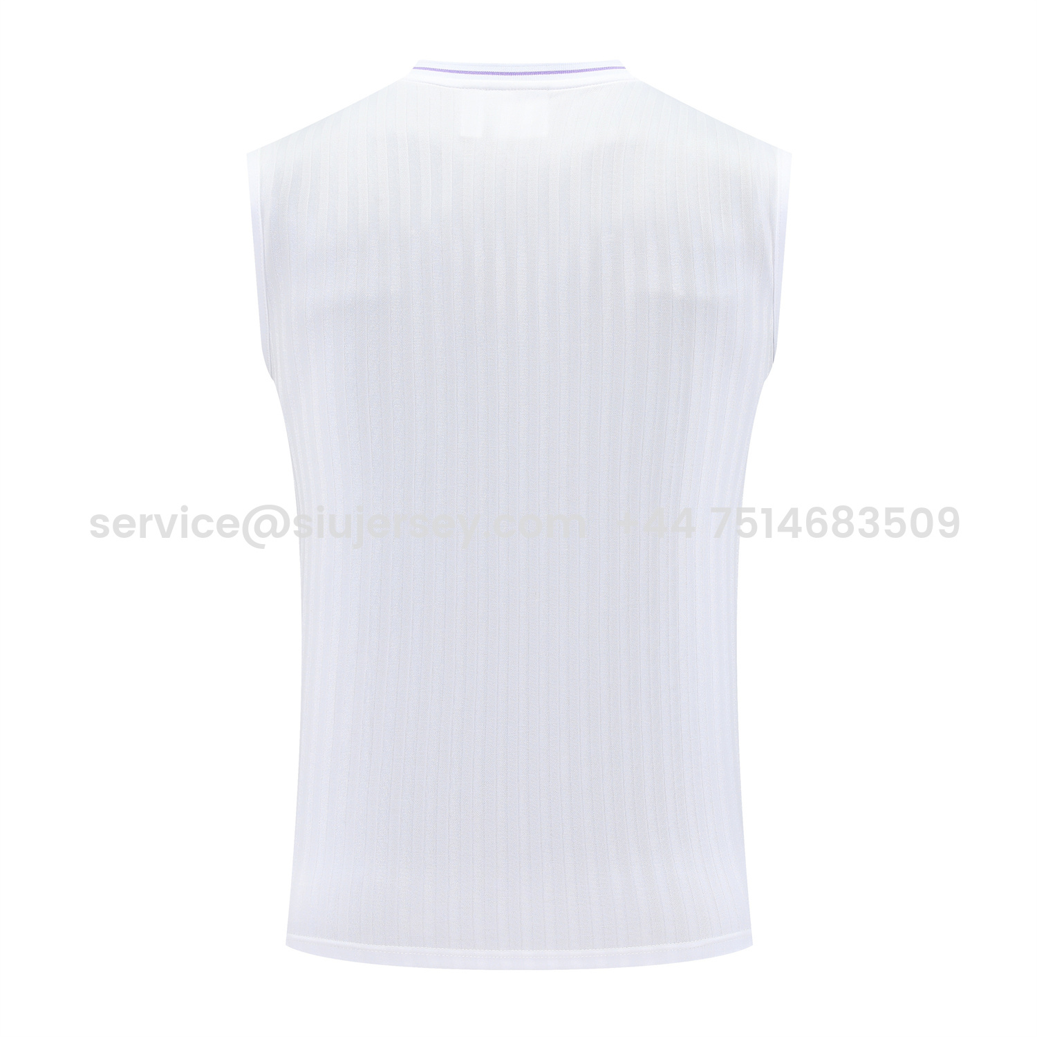 SIUjerseys-Real Madrid 25-26 Vest Training Set - Pure White Vest & Purple Shorts