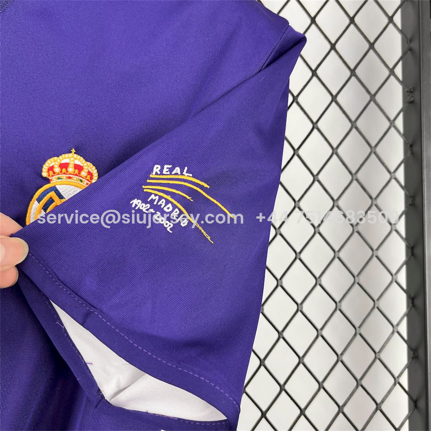 SIUjerseys-Retro Real Madrid 2002-03 Reversible Double-sided Centenary Third Unsponsored Jersey