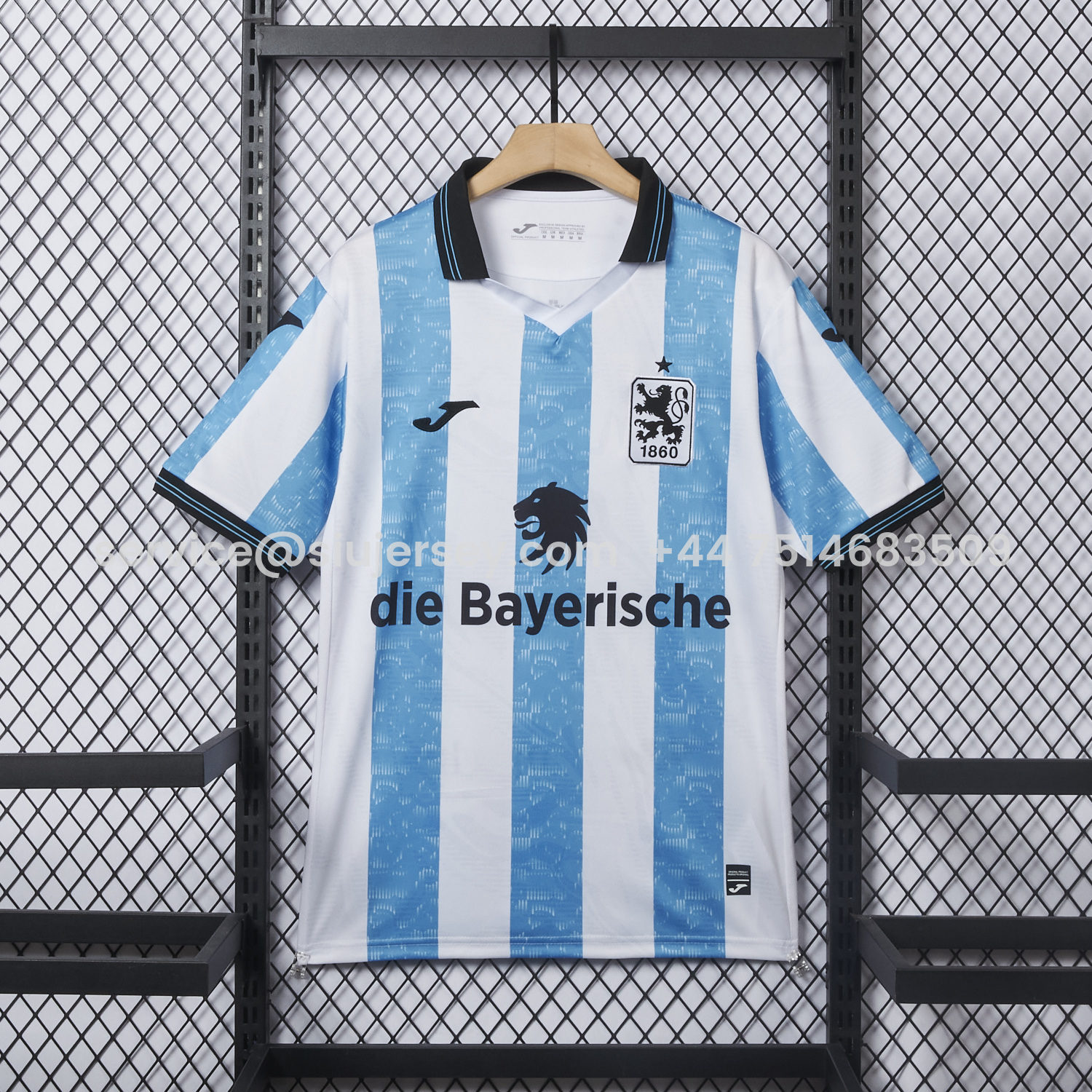 SIUjerseys-TSV 1860 München Munich 25-26 Blue And White Stripes Home Jersey - Fans Version