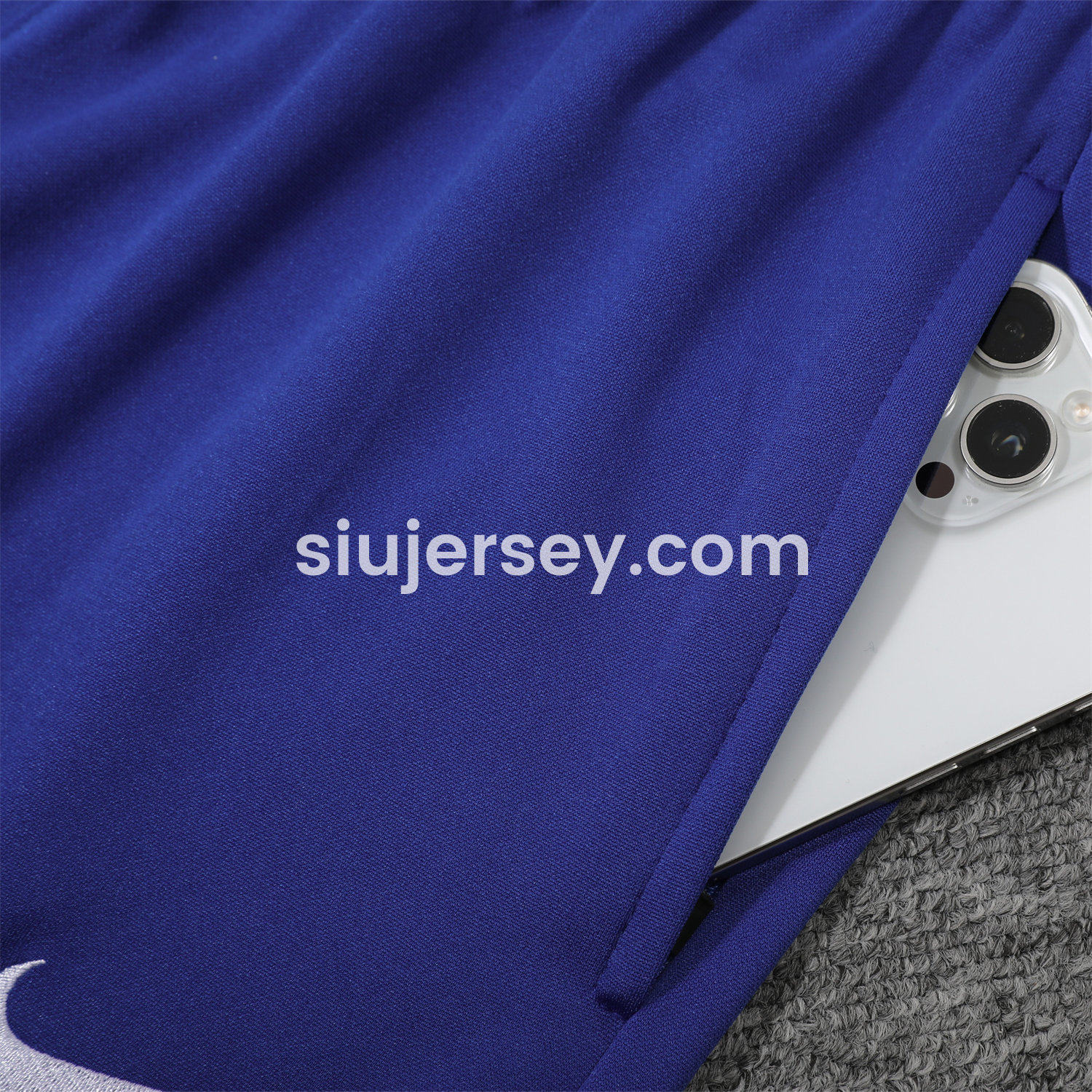 SIUjerseys-France 25-26 POLO Short-Sleeve Training Set - White Top and Blue Pants