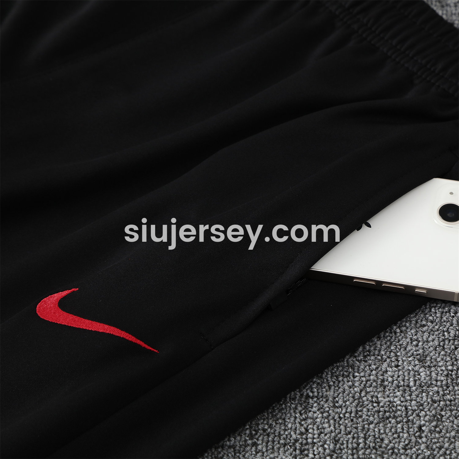 SIUjerseys-Liver.pool 25-26 POLO Short-Sleeve Training Set - Red Top and Black Pants