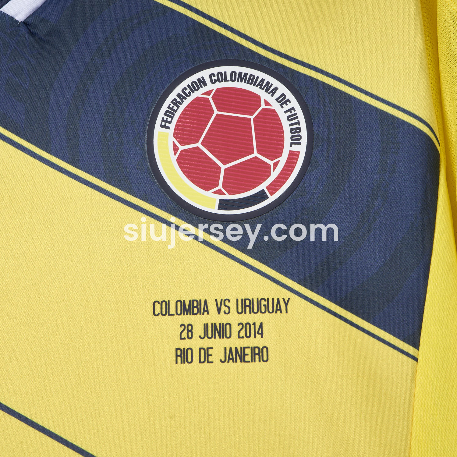 SIUjerseys-Retro Colombia 2014 Home Jersey