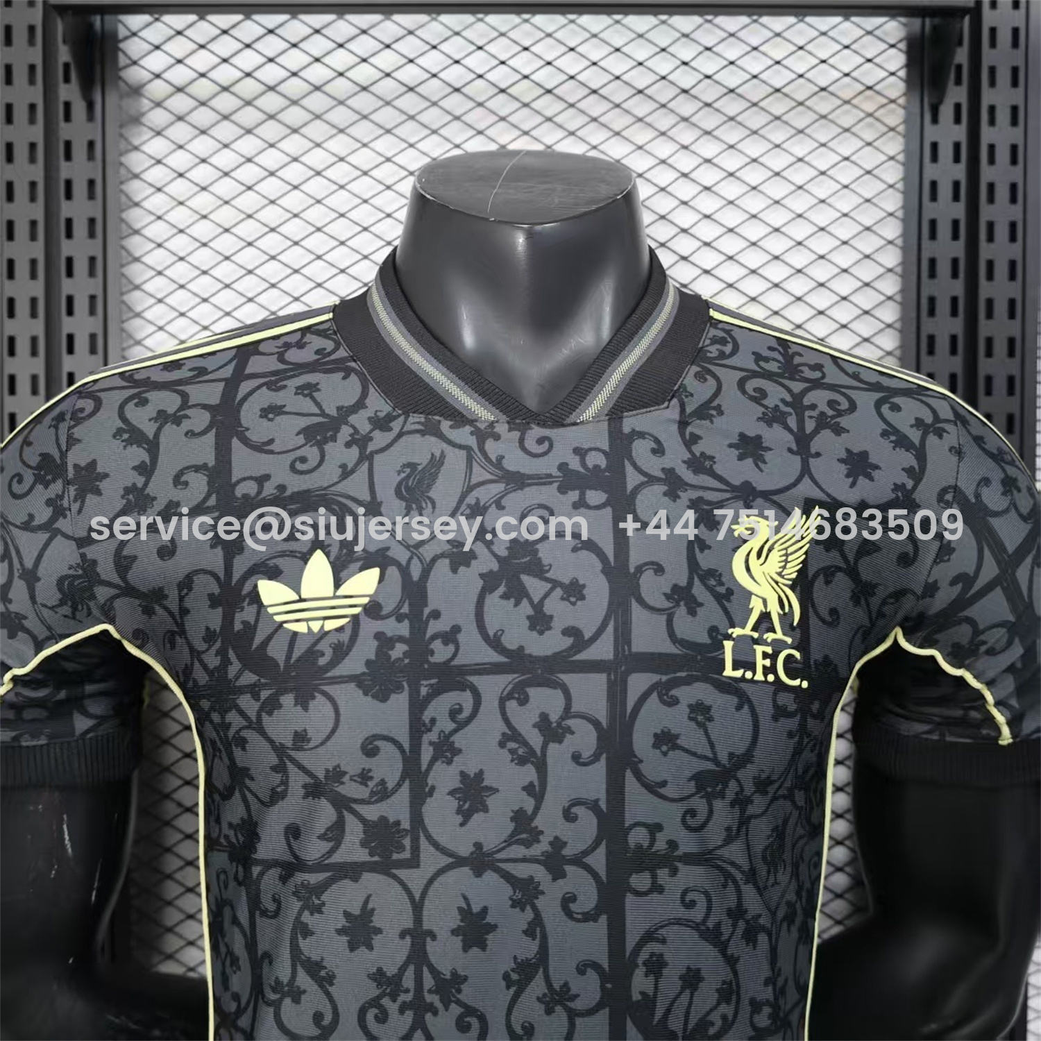 SIUjerseys-Liver.pool 25-26 Black Floral Pattern Special Jersey - Player Version