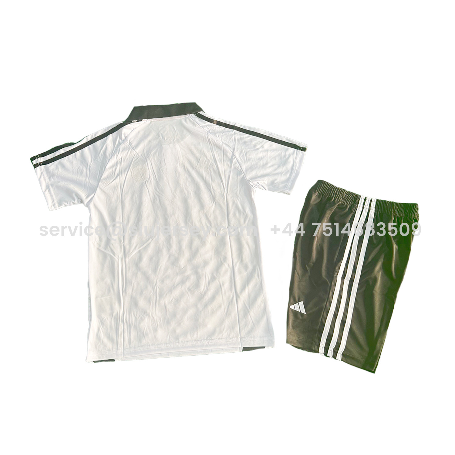 SIUjerseys-Real Madrid 25-26 Golden Dragon White Special Polo Kids Kit