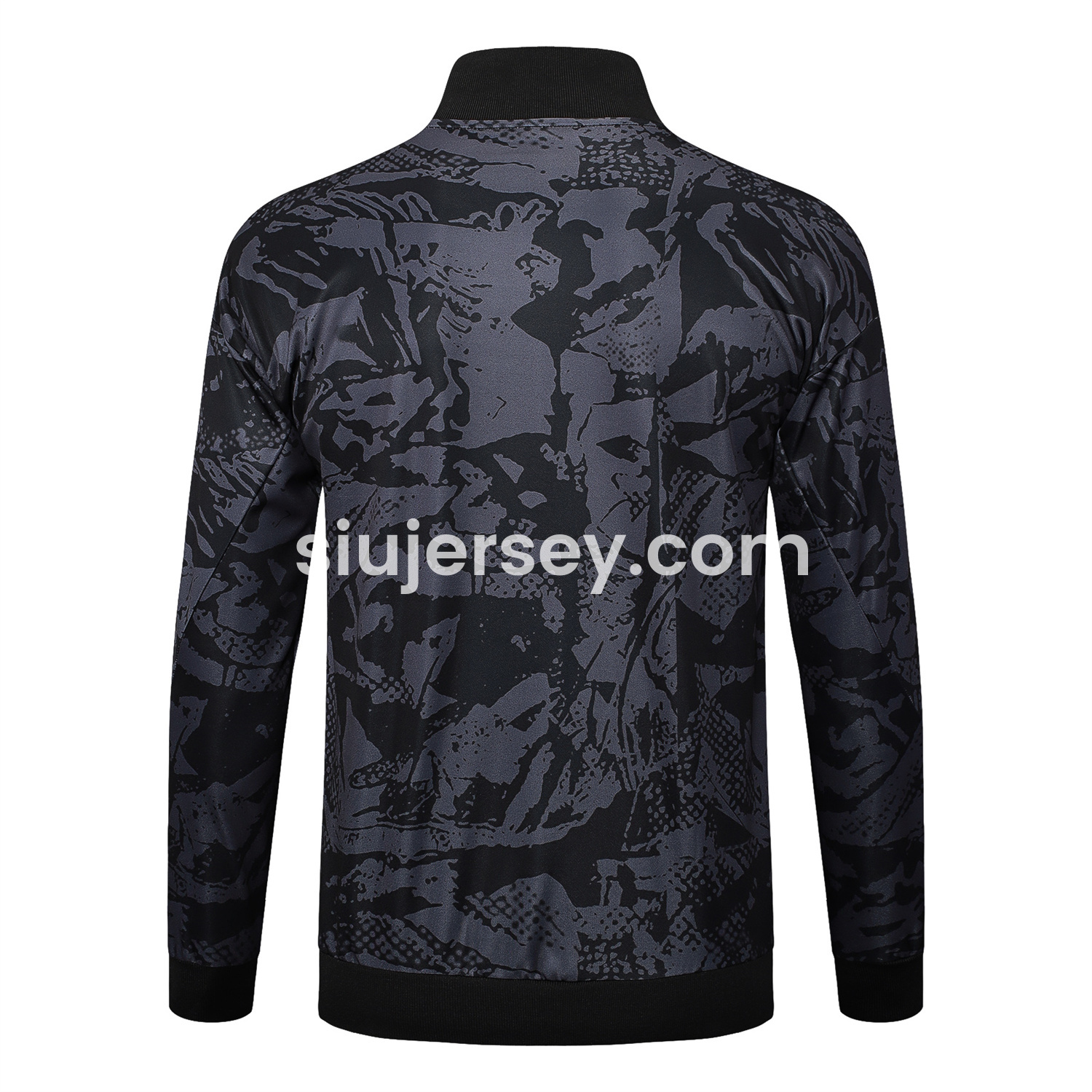 SIUjerseys-Corinthians 25-26 Jacket Training Tracksuit - Black and Gray Pattern Jackets & Black Pants